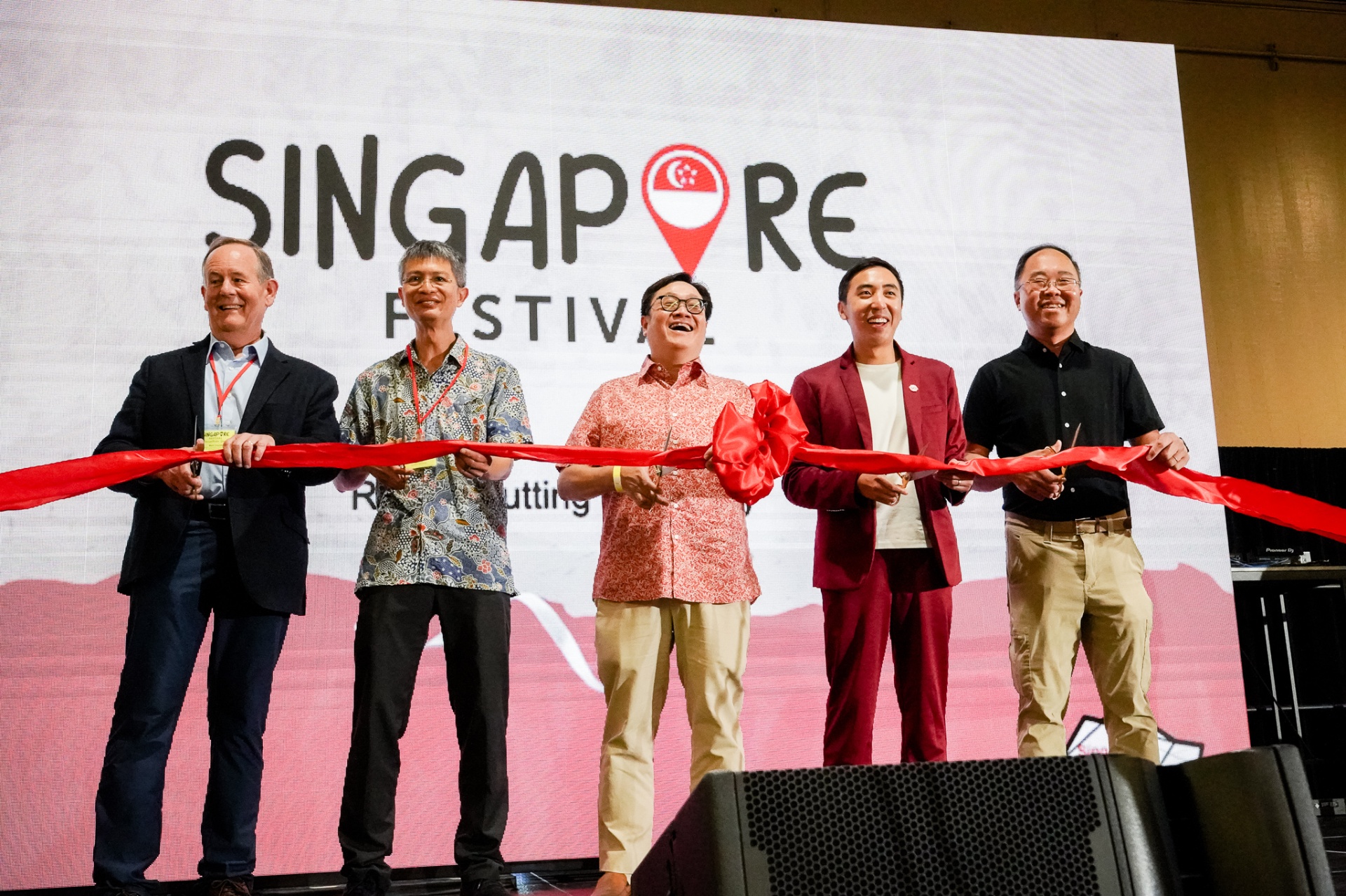 Ribbon cutting ceremony at Singapore Festival